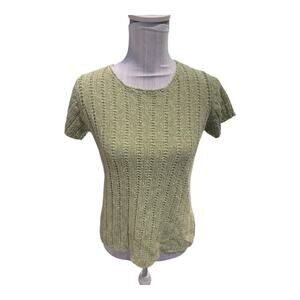 Carolyn Taylor Green Sparkle Sweater Size M